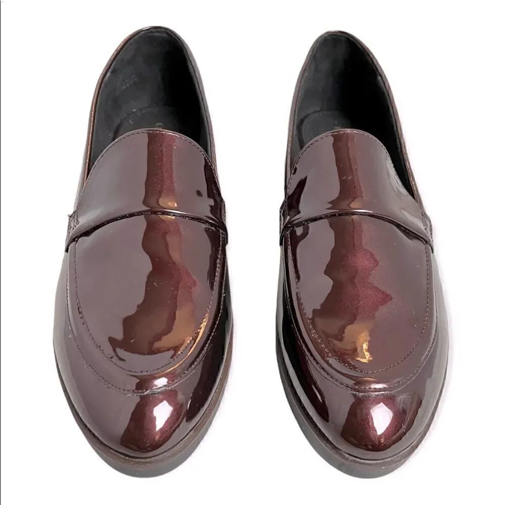 NWOT Kelly & Katie Maroon Patent Leather Slip-on Loafer Size 9.5